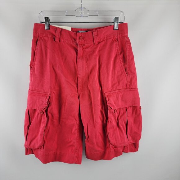 Polo Ralph Lauren Shorts Men 30x10 Red VTG 167 Chino Gellar Fatigue Short NWT - Picture 1 of 10